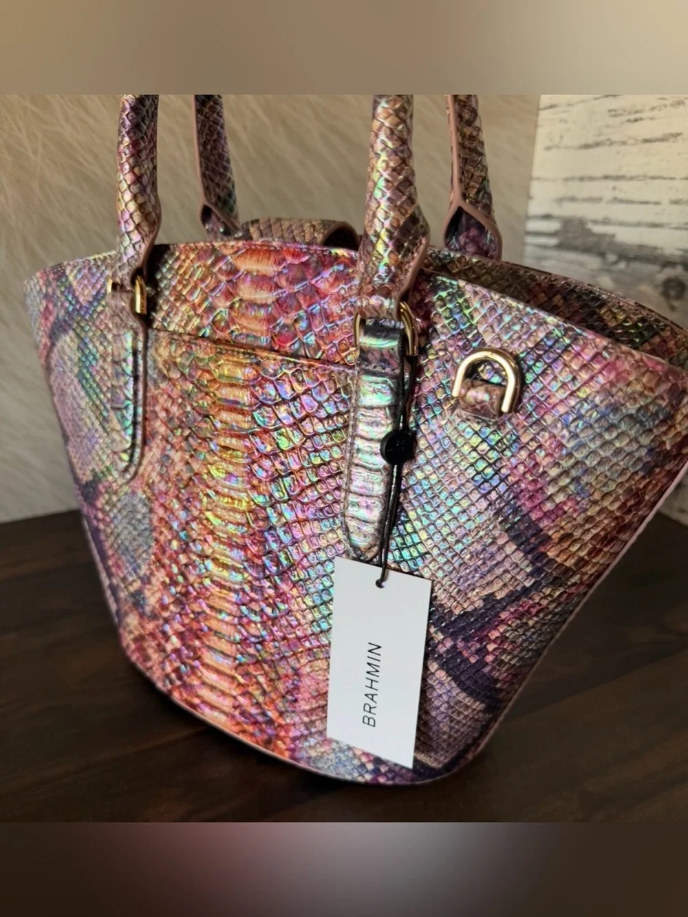 Gorgeous Brahmin Jenny Dewberry Ametrine Shoulder Bag NWT Iridescent Shine